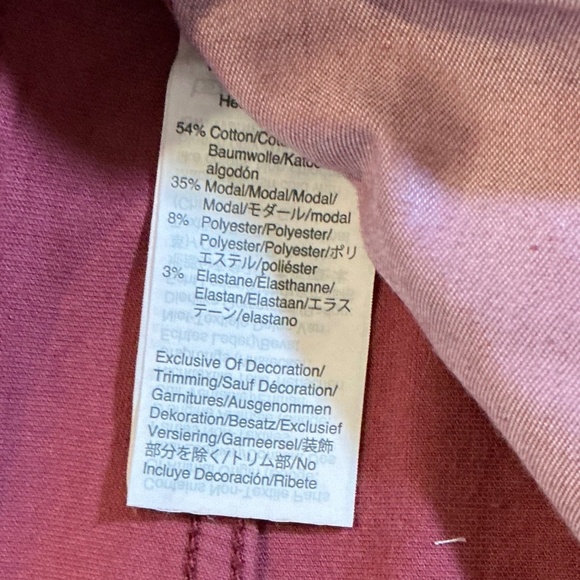 Madewell 10" High-Rise Skinny Jeans Stretch Velvet Dusty Burgundy Women’s 26 - Picture 8 of 9